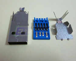 USB3.0 A/M 三件套焊线式
