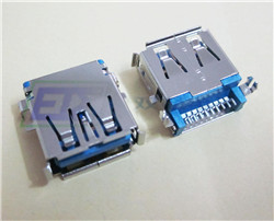 USB3.0 A/F SMT沉板式鱼叉脚