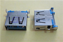 USB3.0 A/F沉板DIP 方脚无卷边