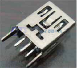 MINI USB 5P/F 180°DIP